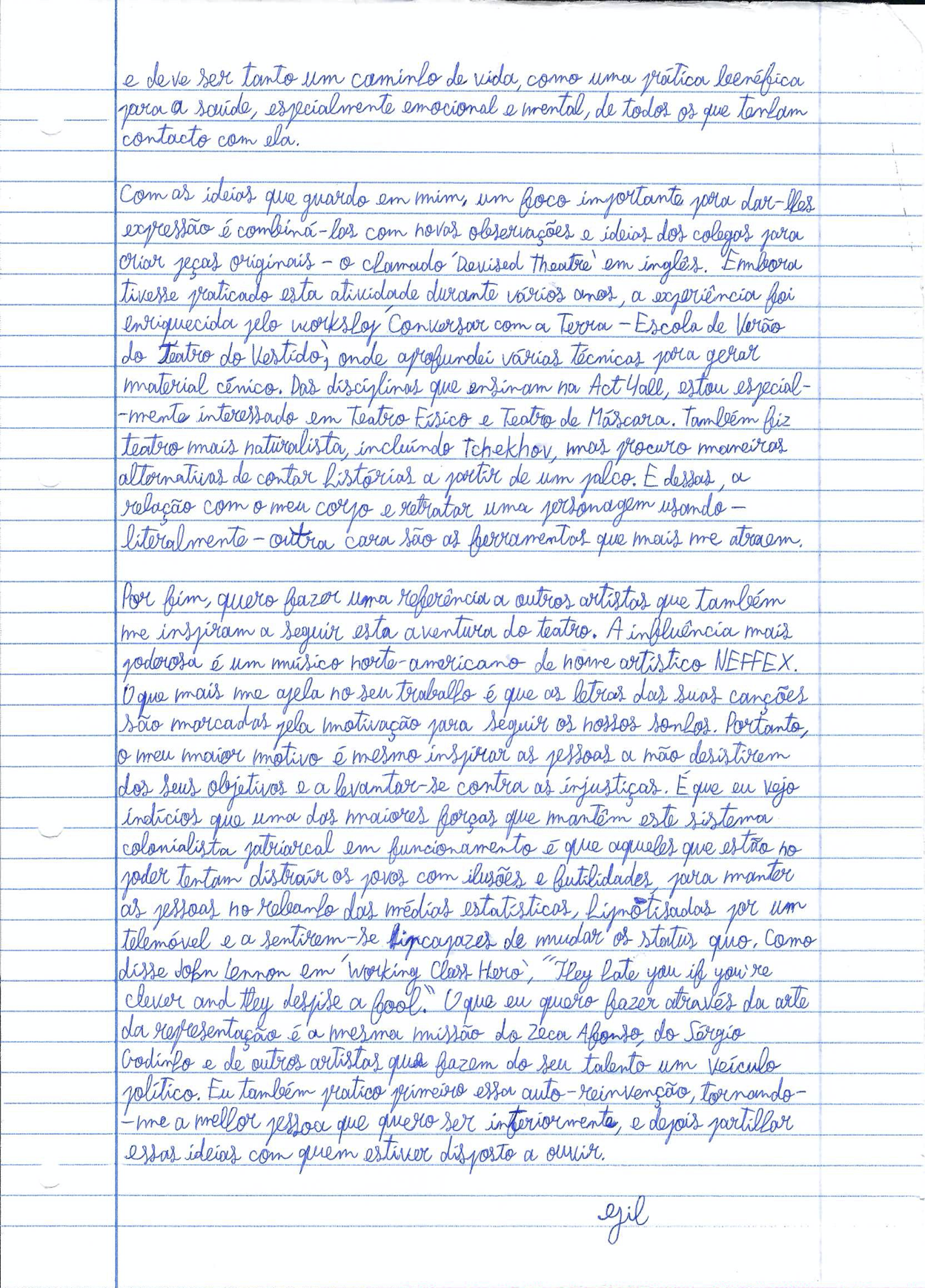 Carta de motivação do Gil à Act4All, página 2